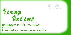 virag valint business card